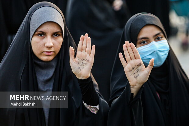 زنجیره انسانی عفافوحجاب در بجنورد